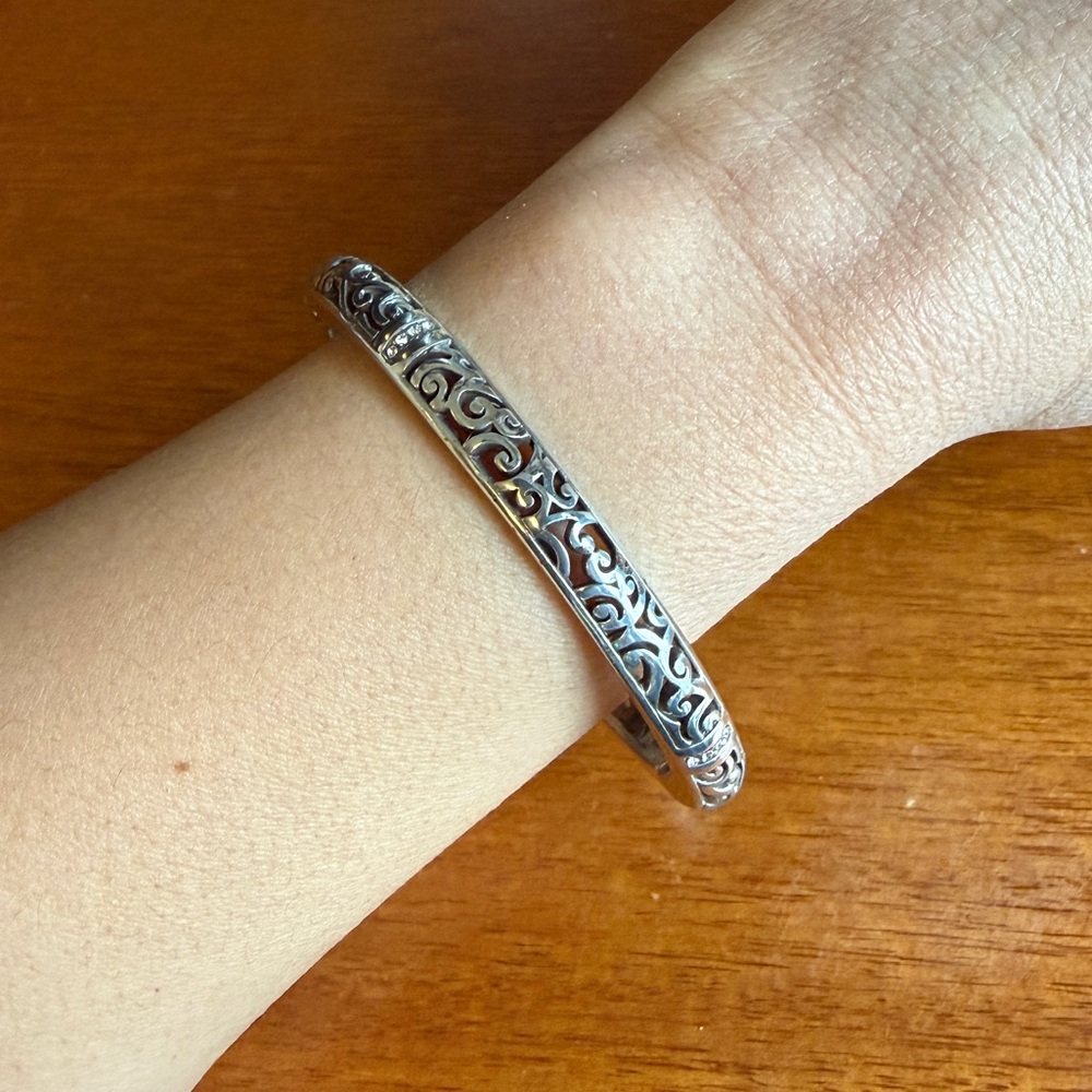 Elegant Silver Bangle Bracelet